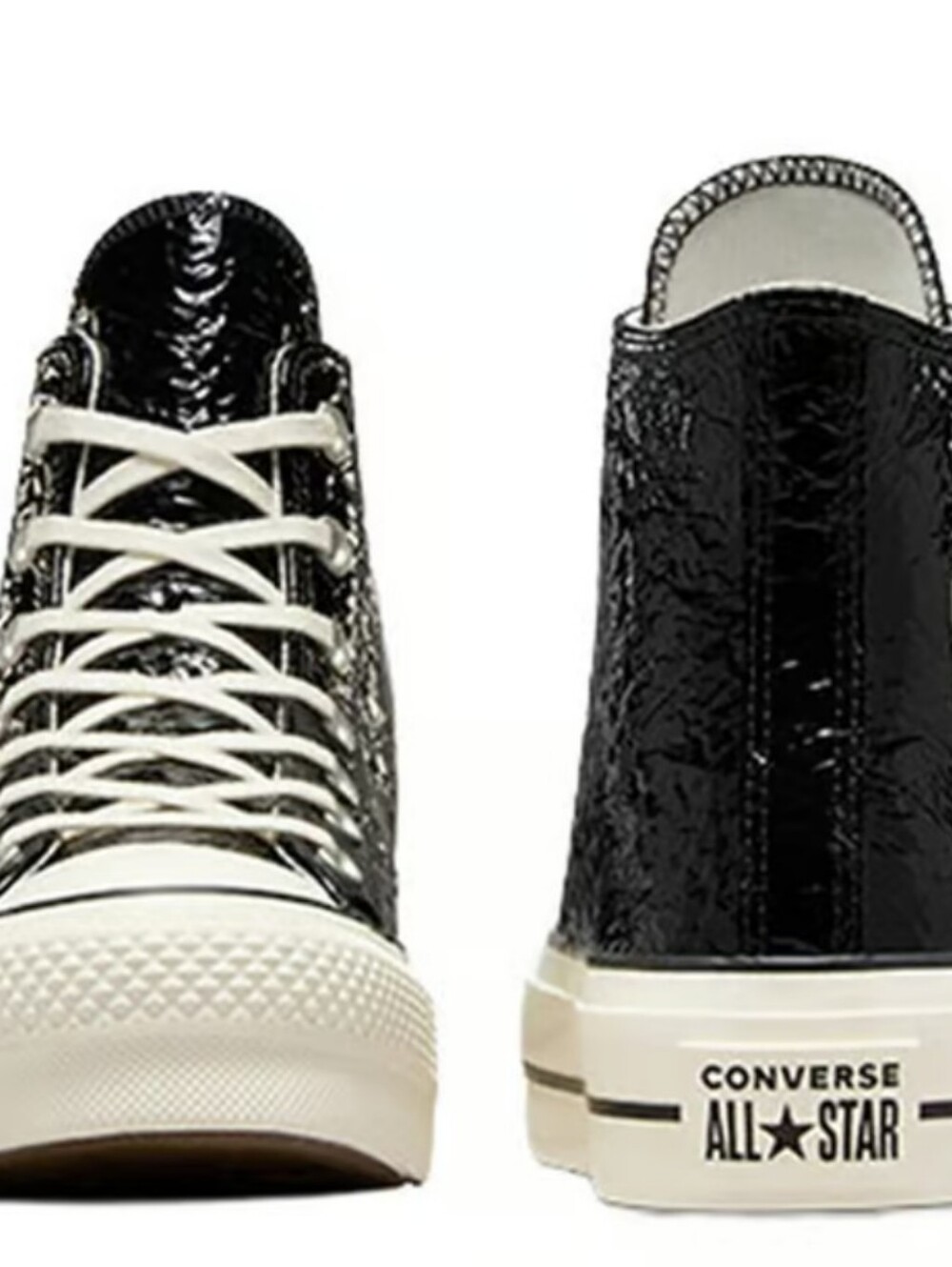 Conversechuck Taylor All Star Lift Platform Crinkled Leather High Top Sneakers - Picture 4 of 14